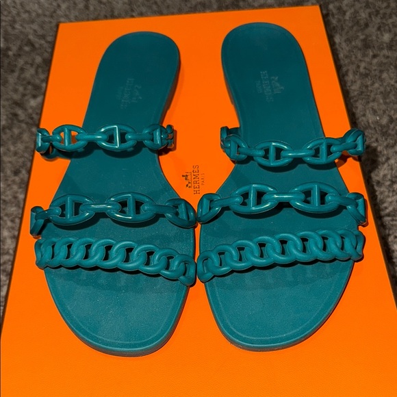 Hermes Green Rubber Rivage Chain Size 39 - Picture 3 of 4